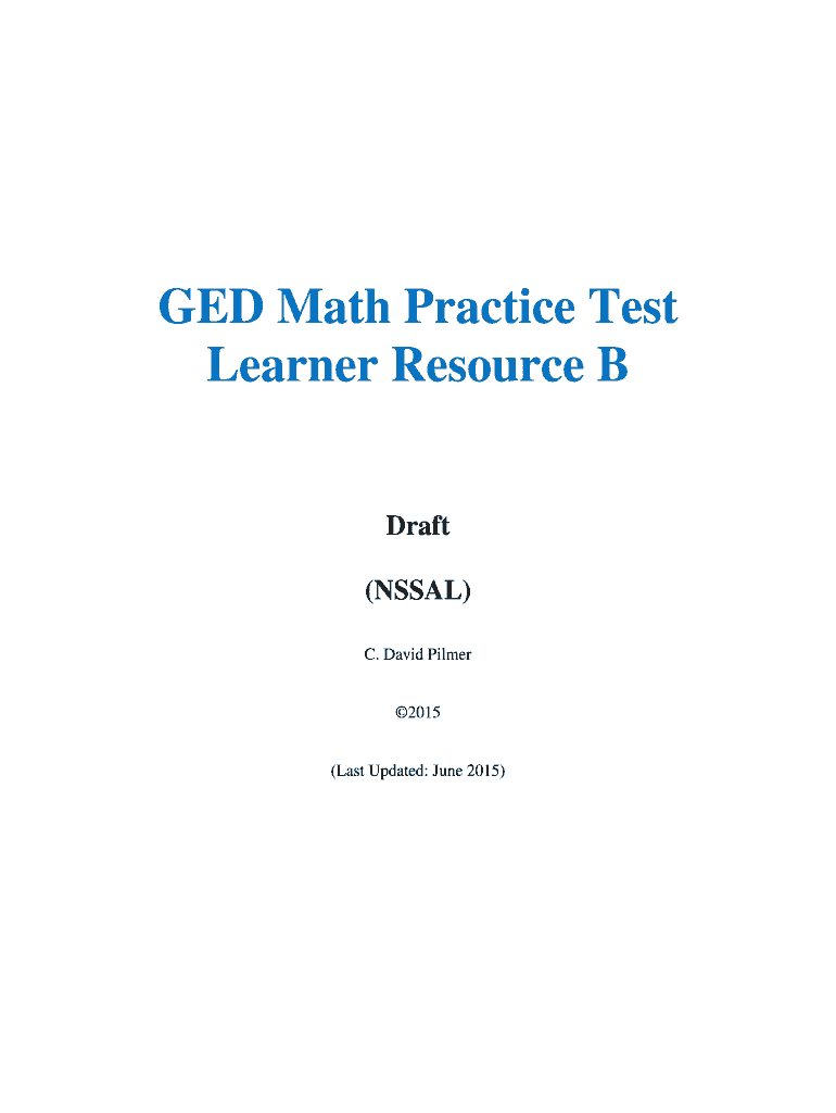 Ged Math Practice Test Pdf Fill Out Sign Online DocHub