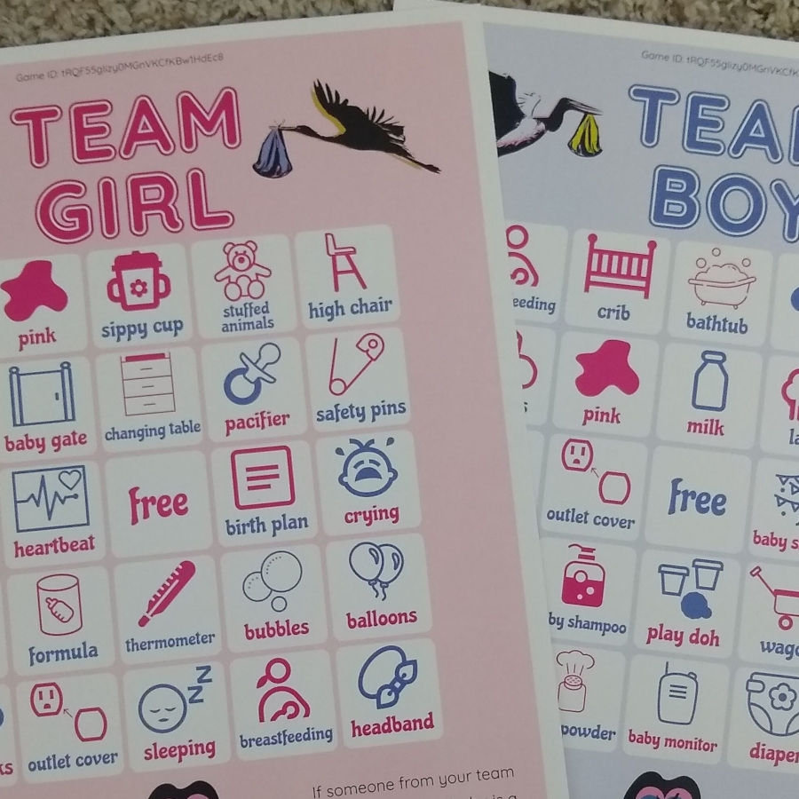 Gender Reveal Bingo