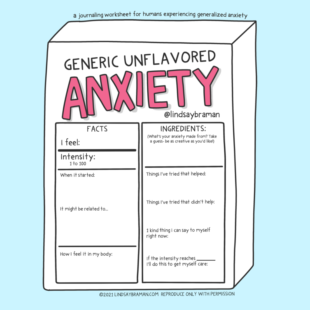 Generalized Anxiety Art A Doodle About Being Anxious For No Reason LindsayBraman