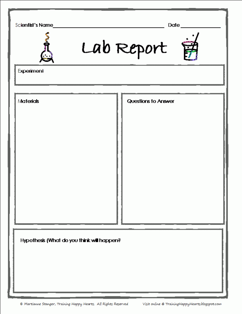 Get Free Printable Lap Reports Science Quotes Science Report Template Science For Kids