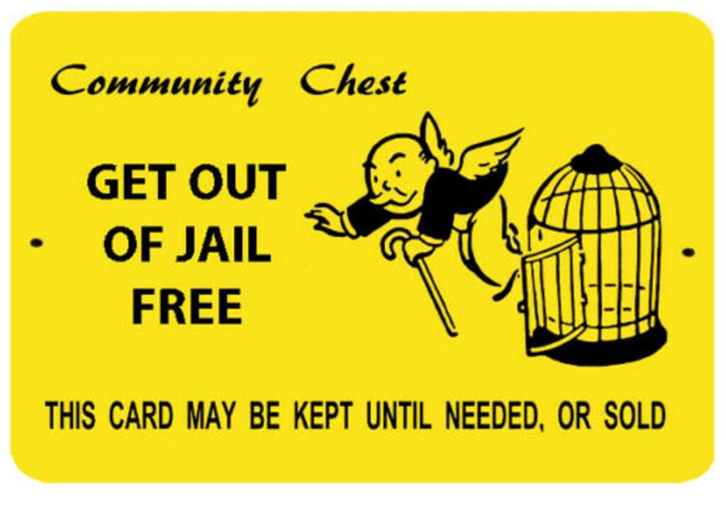 Get Out Of Jail Free Card METAL 045mm Dick Logo Etsy sterreich