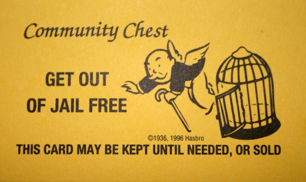 Get Out Of Jail Free Card Printable Monopoly Cards Jail Cards