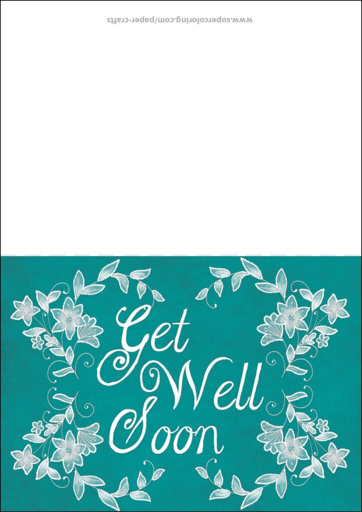 Get Well Soon Card Template Free Printable Papercraft Templates