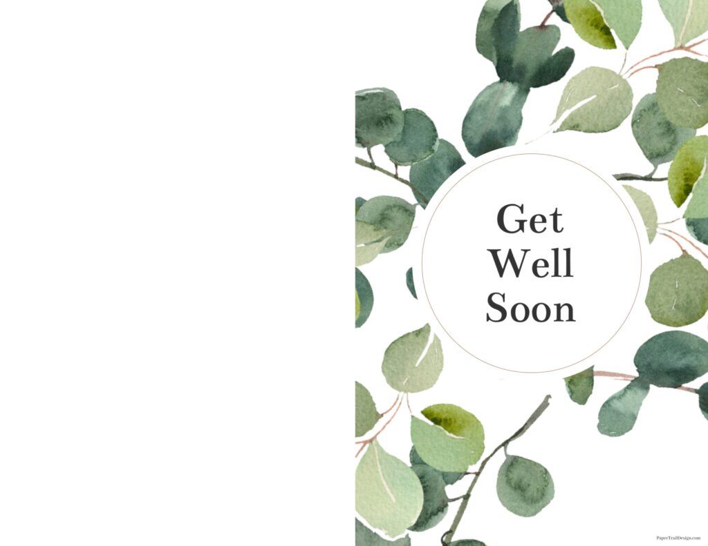Get Well Soon Cards Printable Paper Trail Design