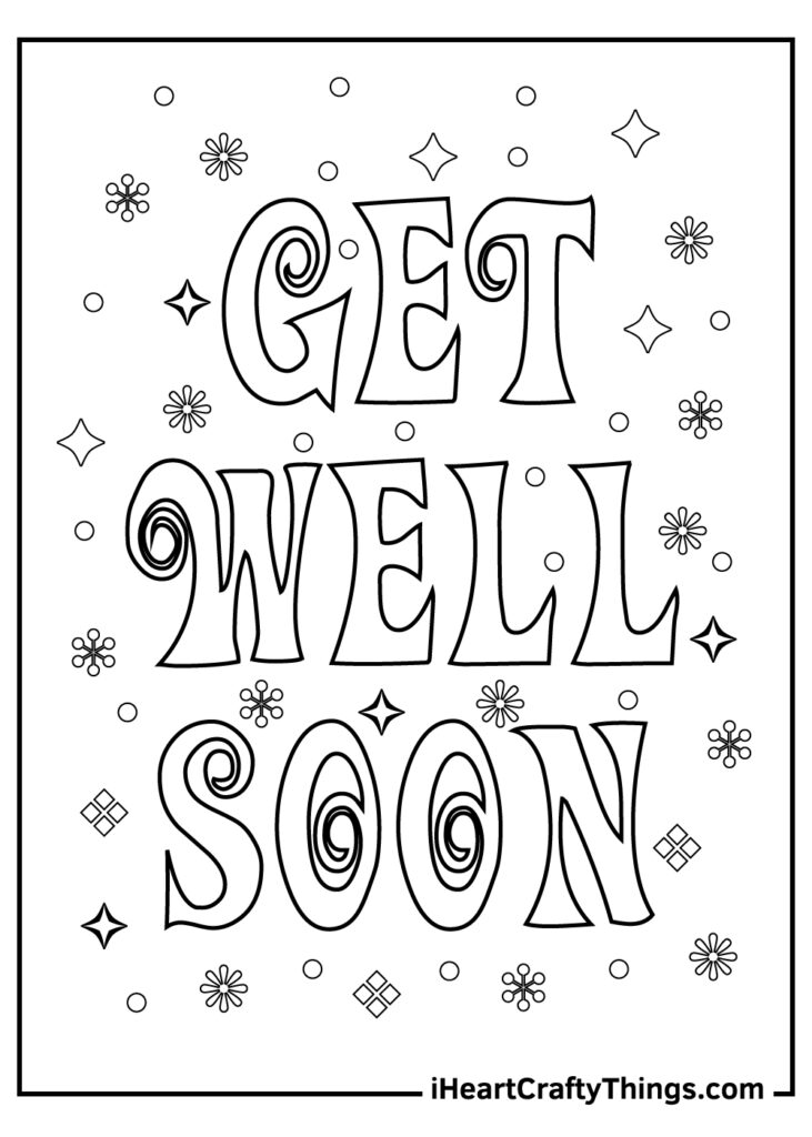 Get Well Soon Coloring Pages Updated 2022 