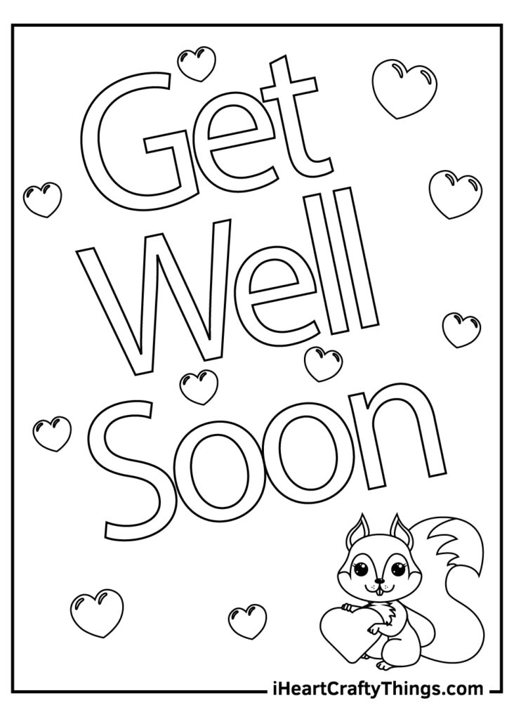 Get Well Soon Coloring Pages Updated 2022 