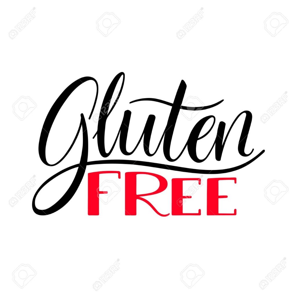 Gluten Free Calligraphy Hand Drawn Label Gluten Free Sign Royalty Free SVG Cliparts Vectors And Stock Illustration Image 90068917 