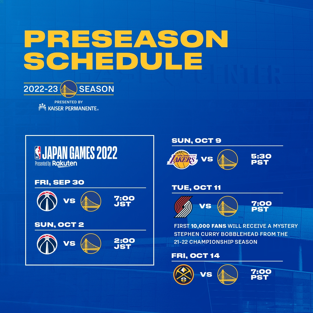Golden State Warriors Schedule Printable