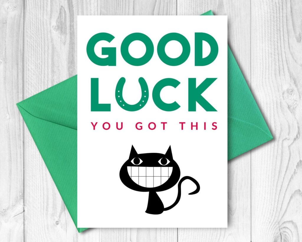 Good Luck Card Download Last Minute Printable New Job Cards Etsy UK Job Cards Good Luck Cards Exam Cards