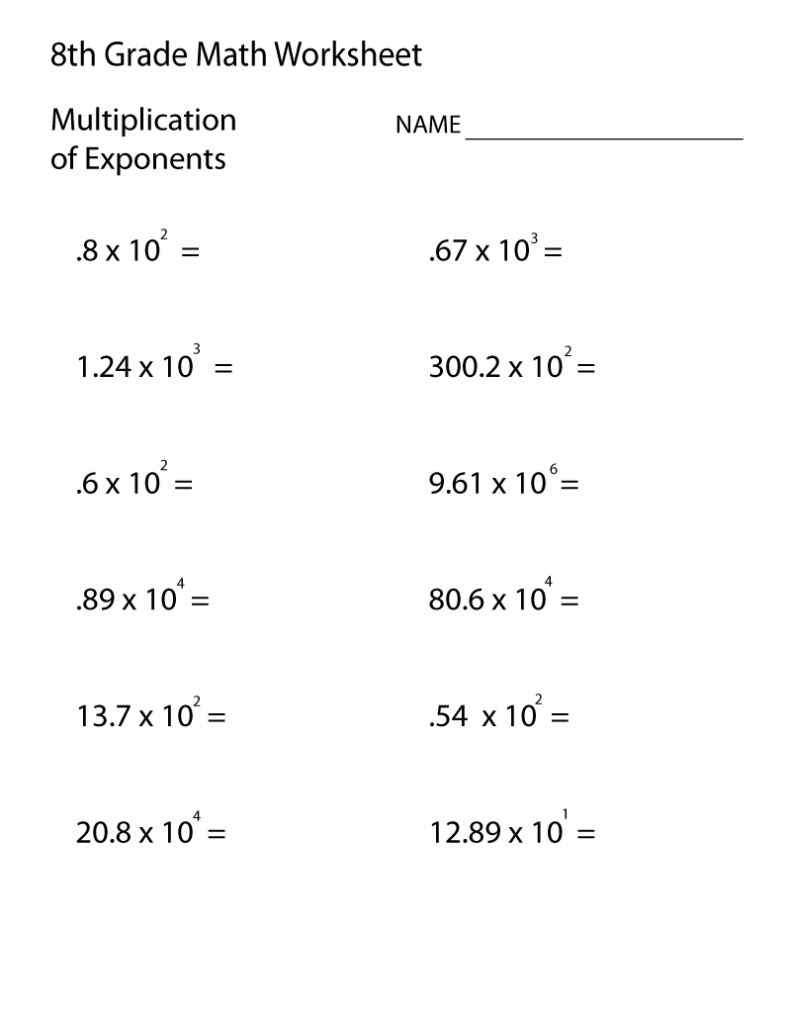 Grade 8 Math Worksheets 8th Grade Math Worksheets Algebra Worksheets Pre Algebra Worksheets