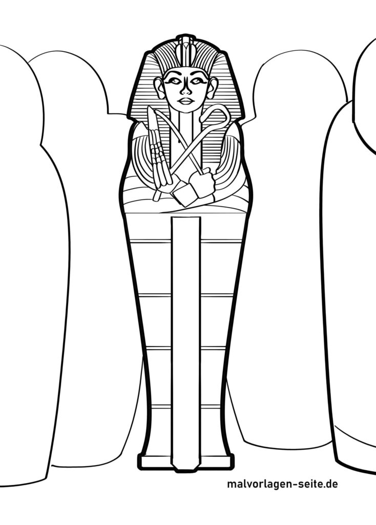 Great Coloring Page Sarcophagus Ancient Egypt Free Coloring Pages