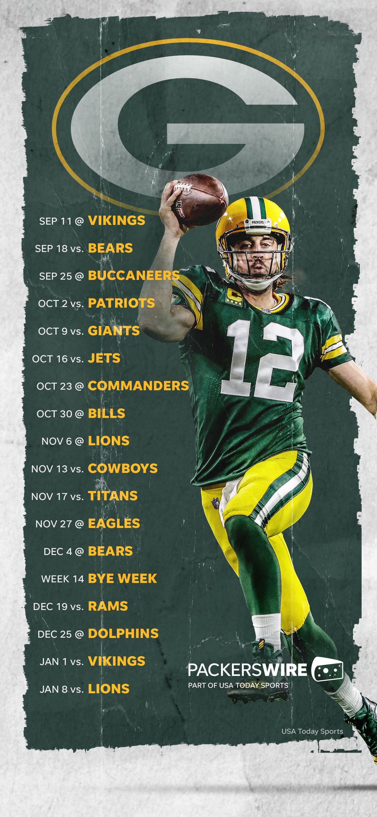 Green Bay Packers 2022 Schedule Get Your Downloadable Wallpaper From Packers Wire