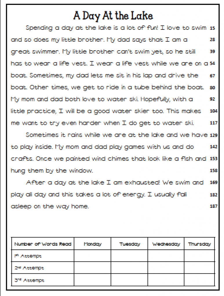 Guided Reading Fluency Passages Reading Fluency Reading Fluency Passages
