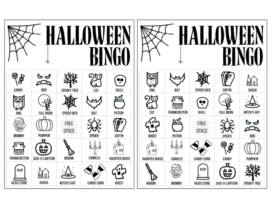 Free Halloween Bingo Printables
