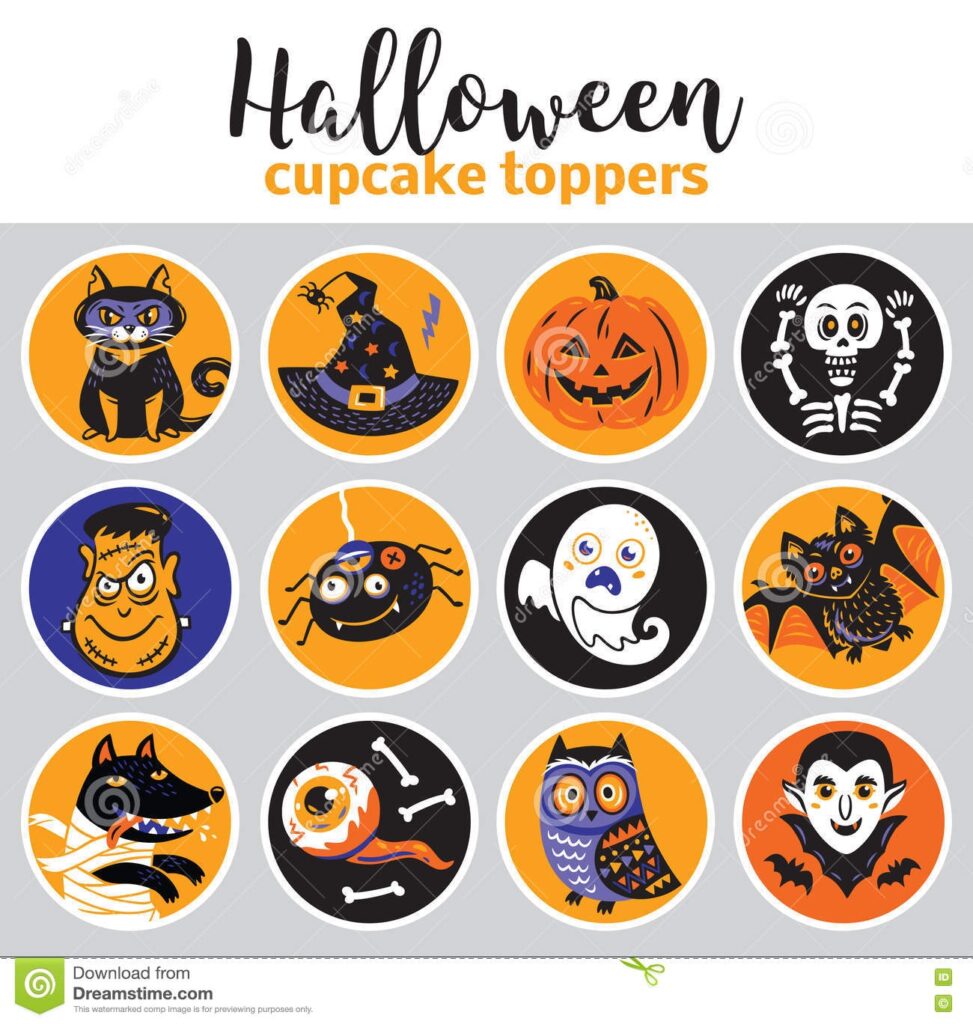 Free Printable Halloween Cupcake Toppers