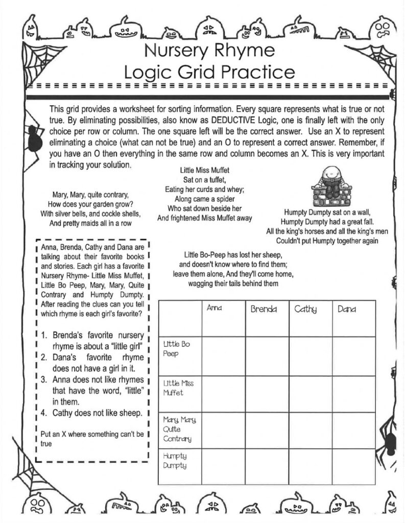 Logic Puzzle Printable Free