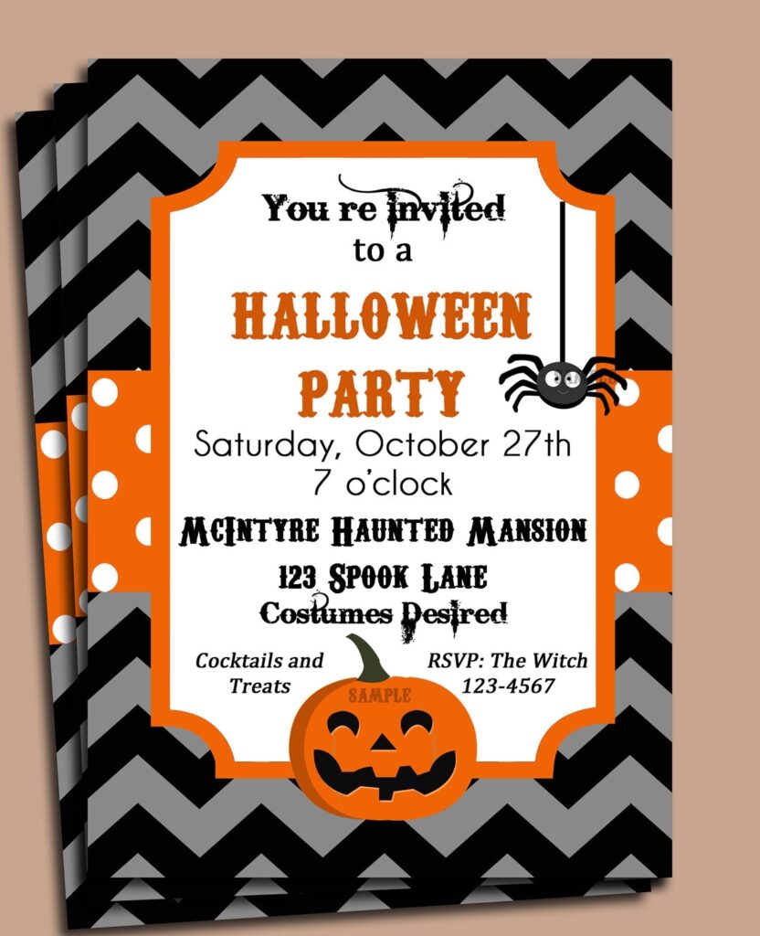 Halloween Party Invitation Printable Or Printed With FREE Etsy de