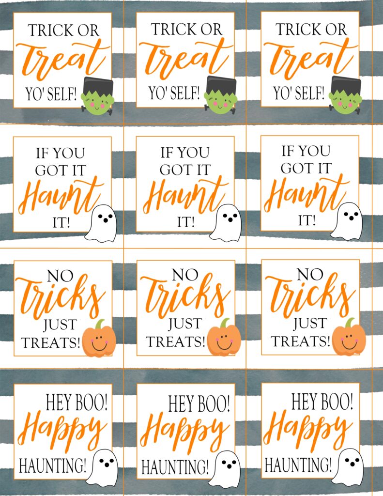Free Printable Halloween Favor Tags