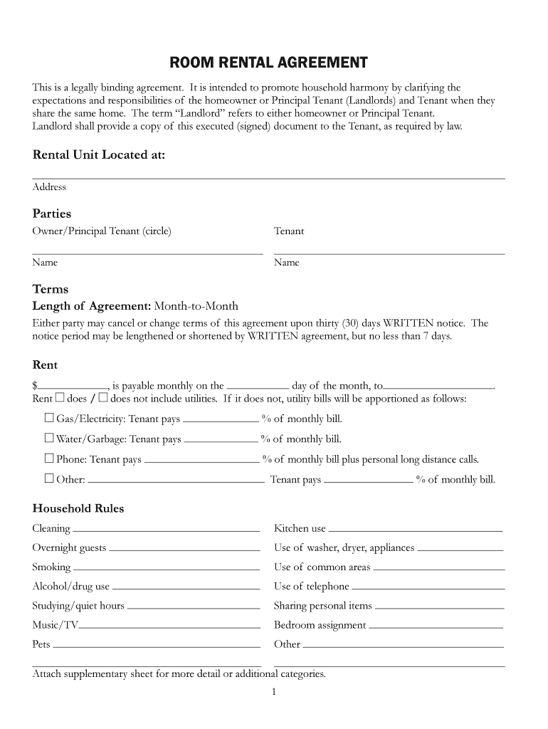 Hand Write A Rental Agreement For A Room Fill Out Sign Online DocHub