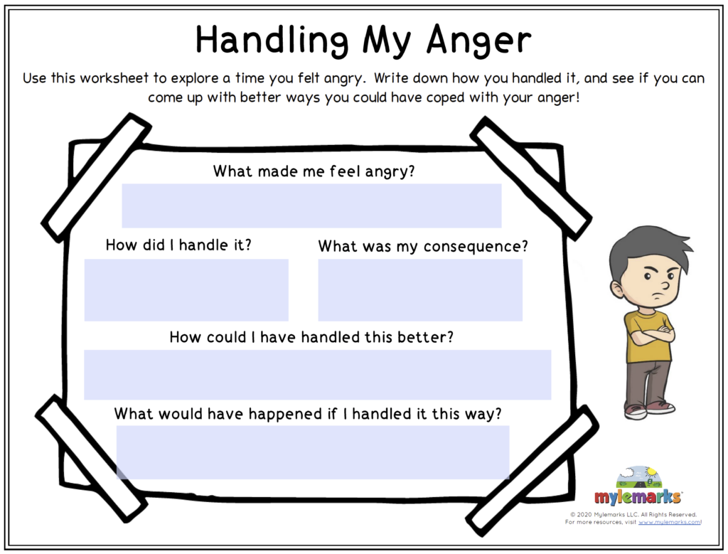 Free Printable Counseling Anger Management Worksheets