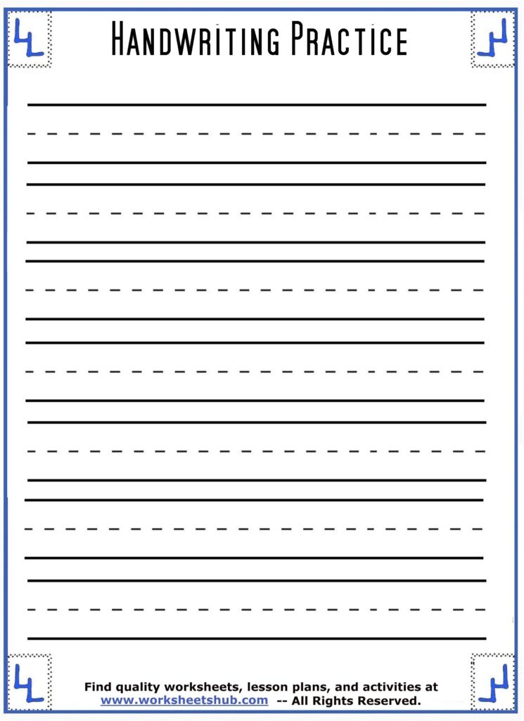 Handwriting Paper Free Printable