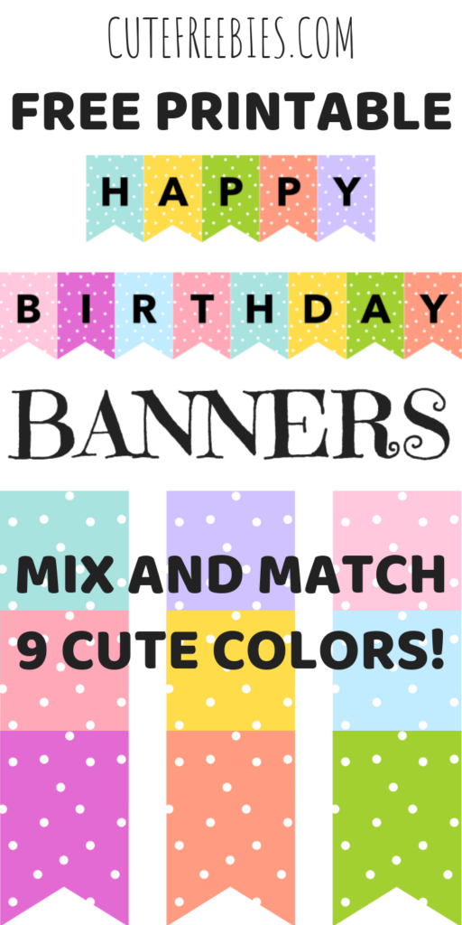 Free Printable Birthday Banners