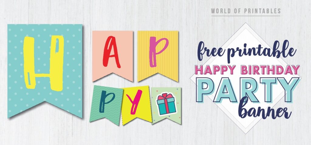 Happy Birthday Party Banner Free Printable World Of Printables