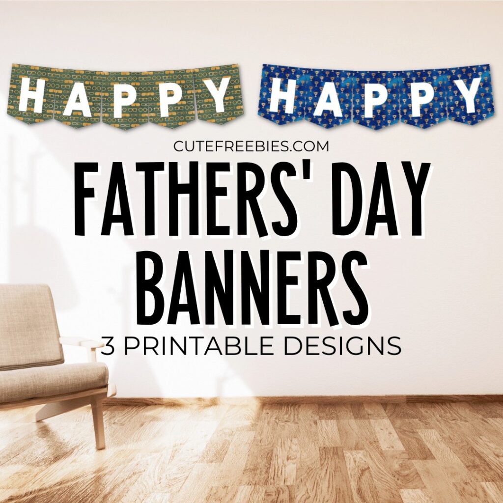 Happy Fathers Day Banners Free Printable Cute Freebies For You