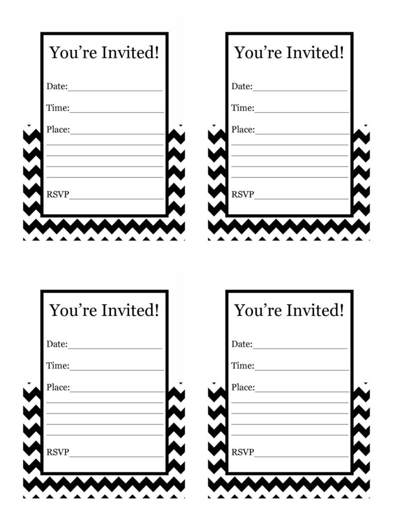 Happy Friday Free Printable Chevron Invitation Free Printable Birthday Invitations Printable Birthday Invitations Party Invite Template