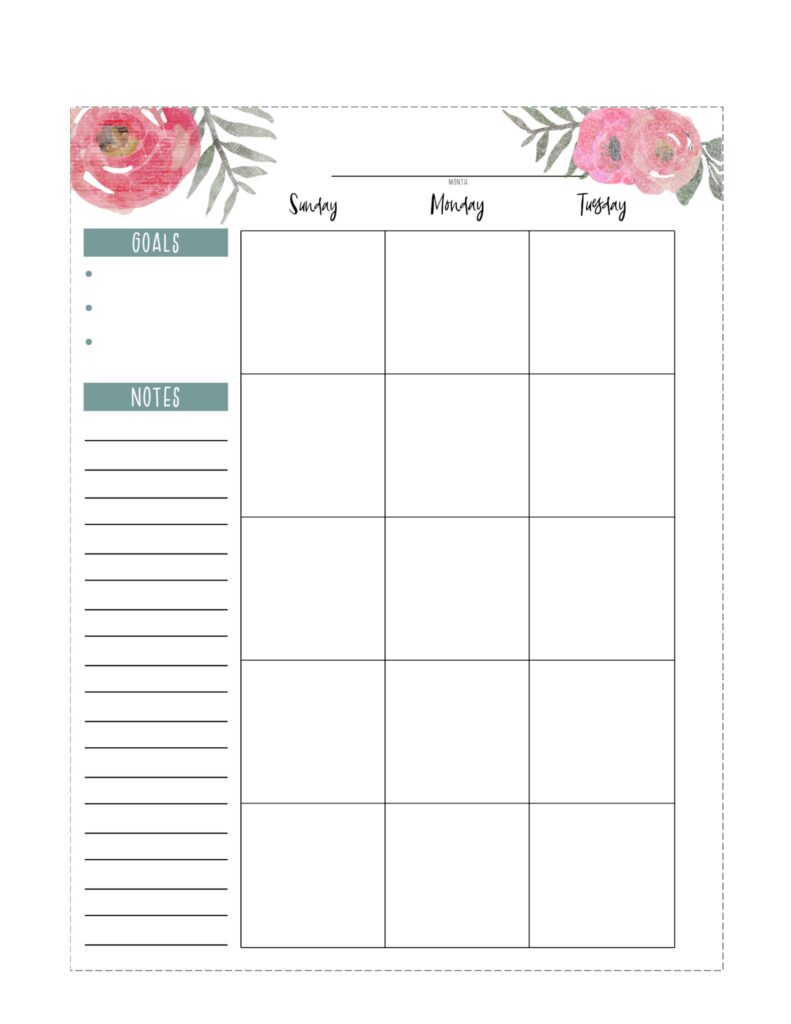 Happy Planner Free Printable Pages Floral Paper Trail Design