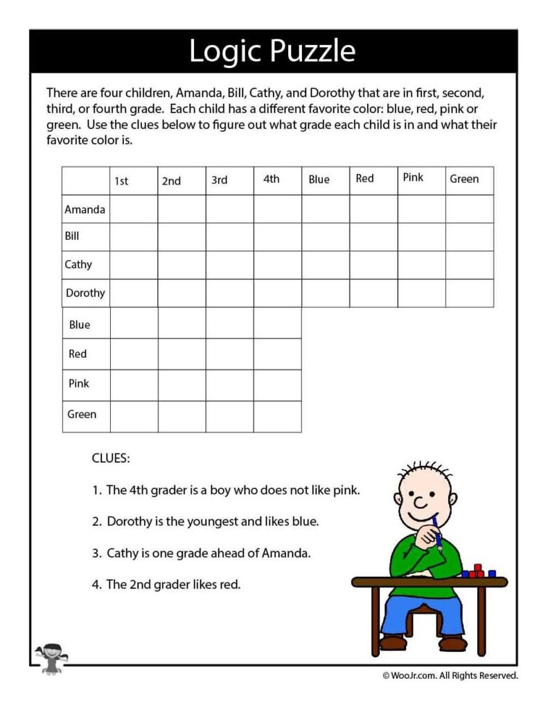 Hard Logic Puzzle For Kids Woo Jr Kids Activities Children s Publishing