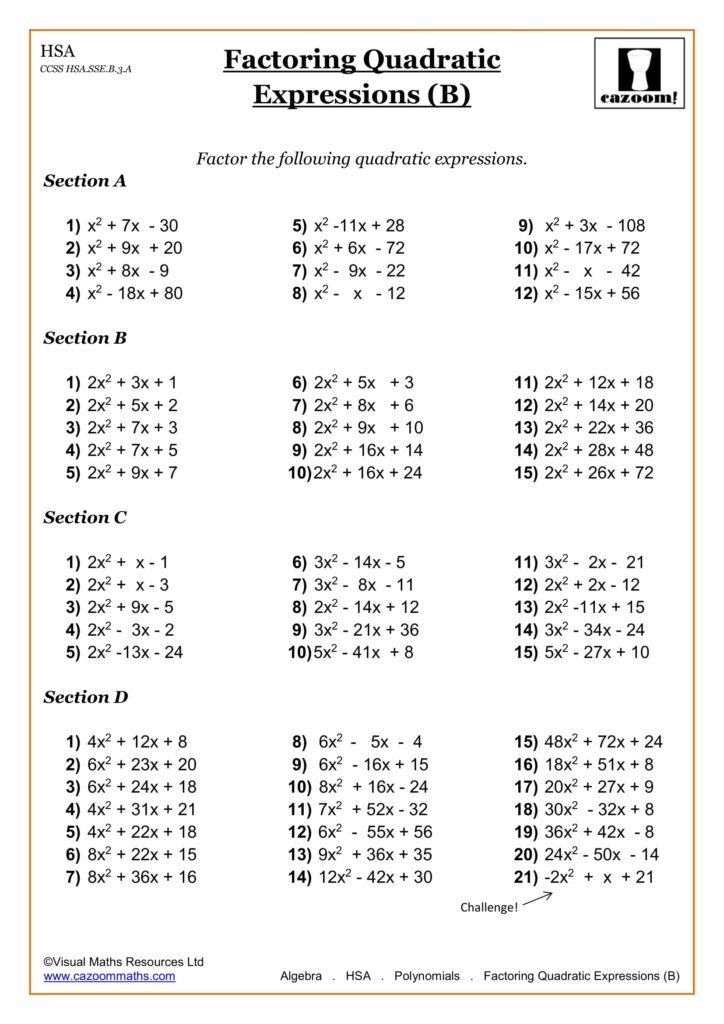 High School Math Worksheets Math Worksheets PDF