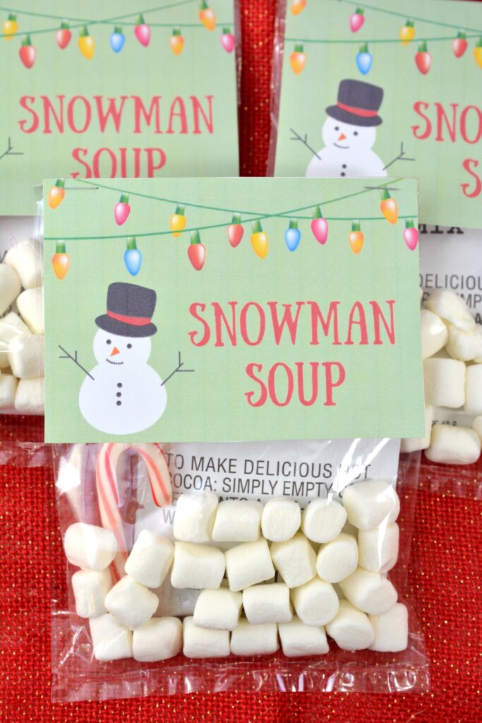 Homemade Holiday Gift Idea Snowman Soup With Free Printable About A Mom