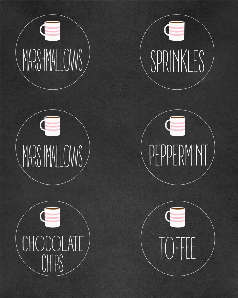 Hot Chocolate Bar With Instant Download Printables Crisp Collective