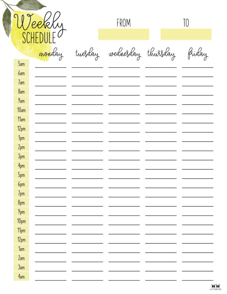 Free Printable Hourly Planner