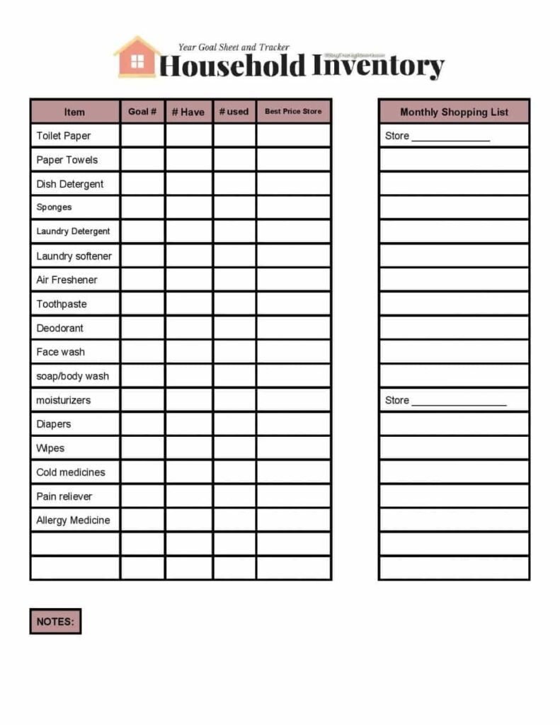 Household Inventory Printable Plus Tips To Stock Up And Save 