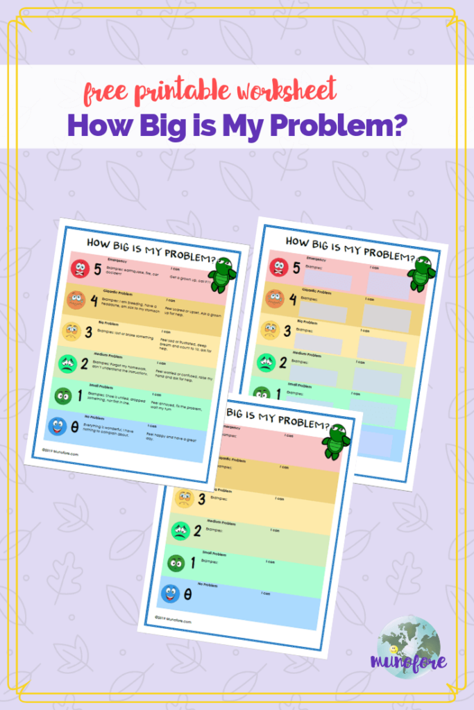 How Big Is My Problem Free Printable Munofore Art Therapy Activities Coping Skills Activities Therapy Activities