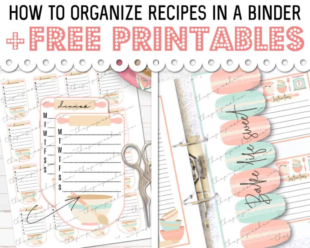 How To Organize Recipes In A Binder FREE PRINTABLES A Country Girl s Life