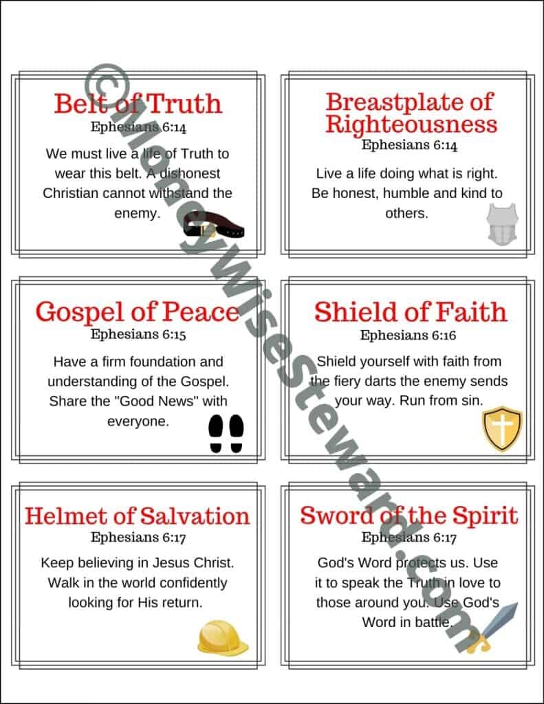 How To Put On The Full Armor Of God Plus Free Printable