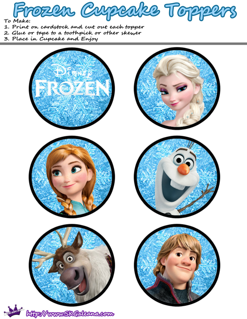 Http skgaleana free printables for the disney movie frozen Frozen Birthday Party Frozen Cupcake Toppers Frozen Birthday Theme