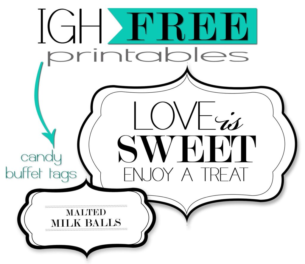 Igh Free Printables Candy Buffet Labels Candy Buffet Candy Buffet Tags