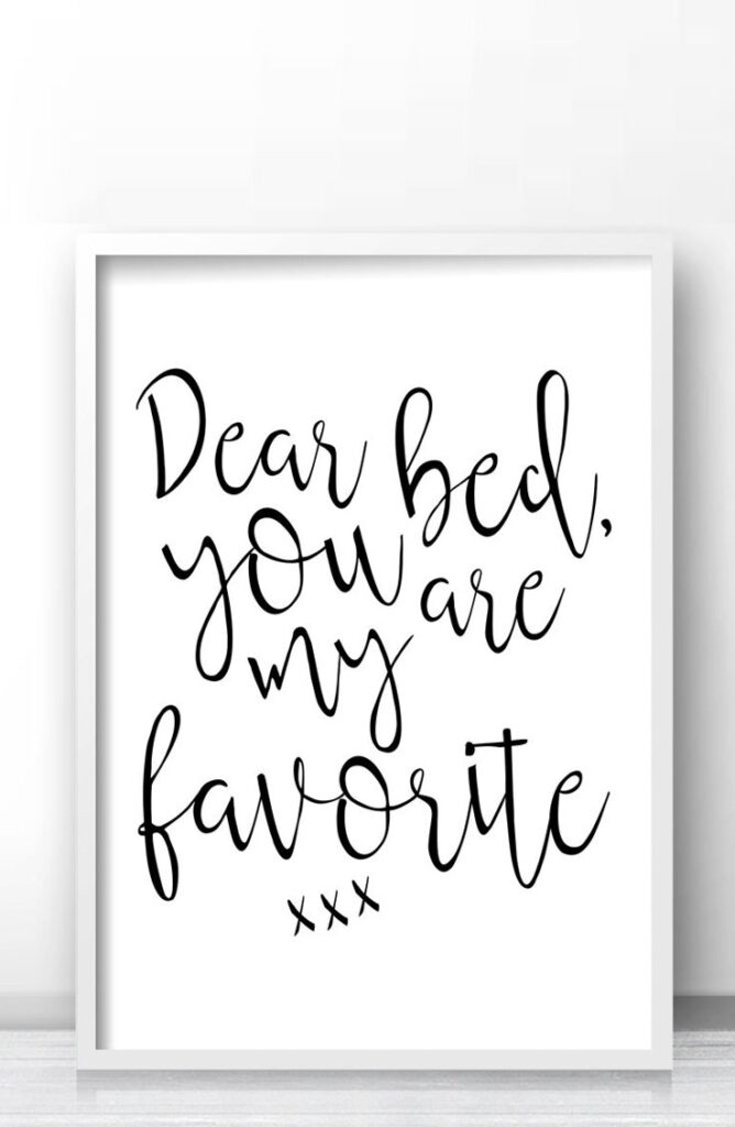 Bedroom Free Printable Wall Art Quotes