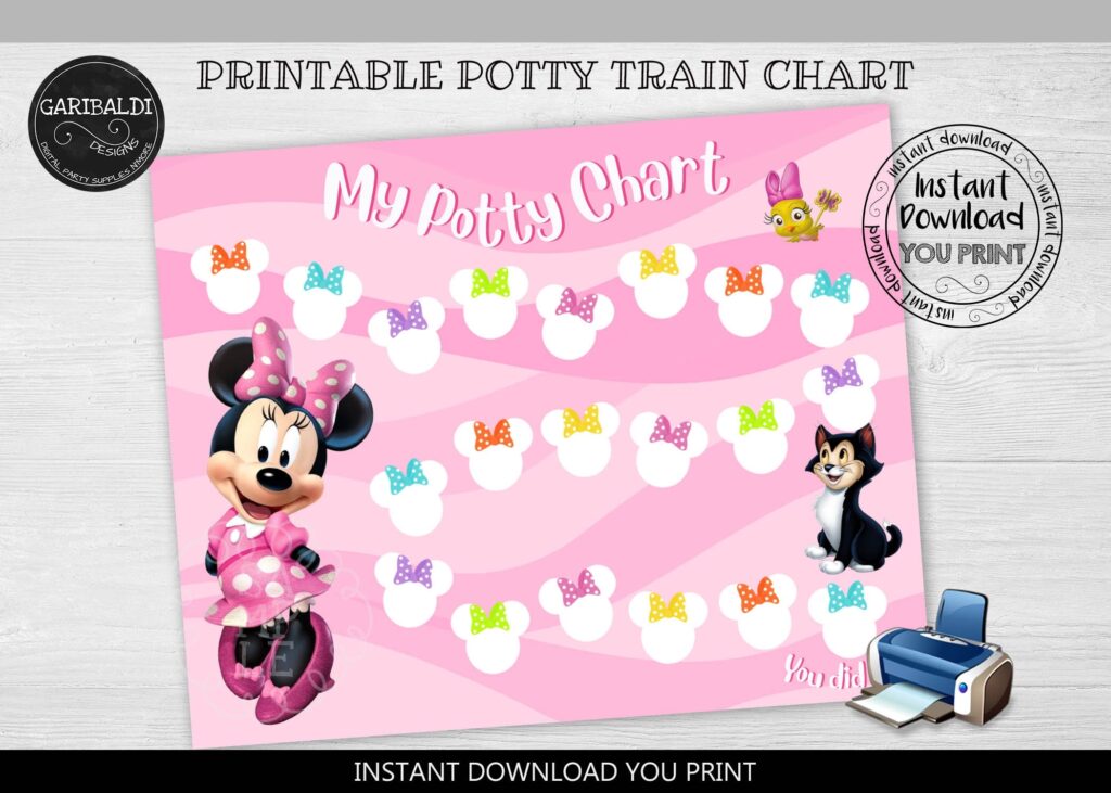 Instant Download Reward Chart Printable Chart Minnie Chart Etsy France