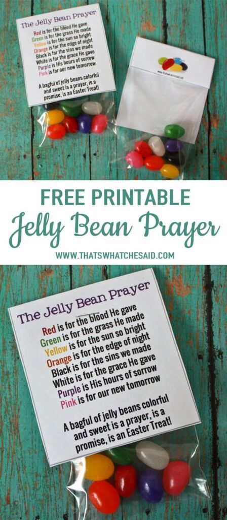 Jelly Bean Prayer Free Printable That s What Che Said 