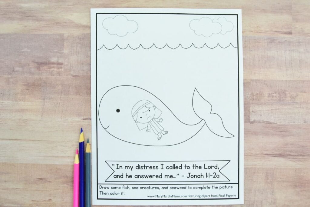 Free Printable Jonah And The Whale Craft Template