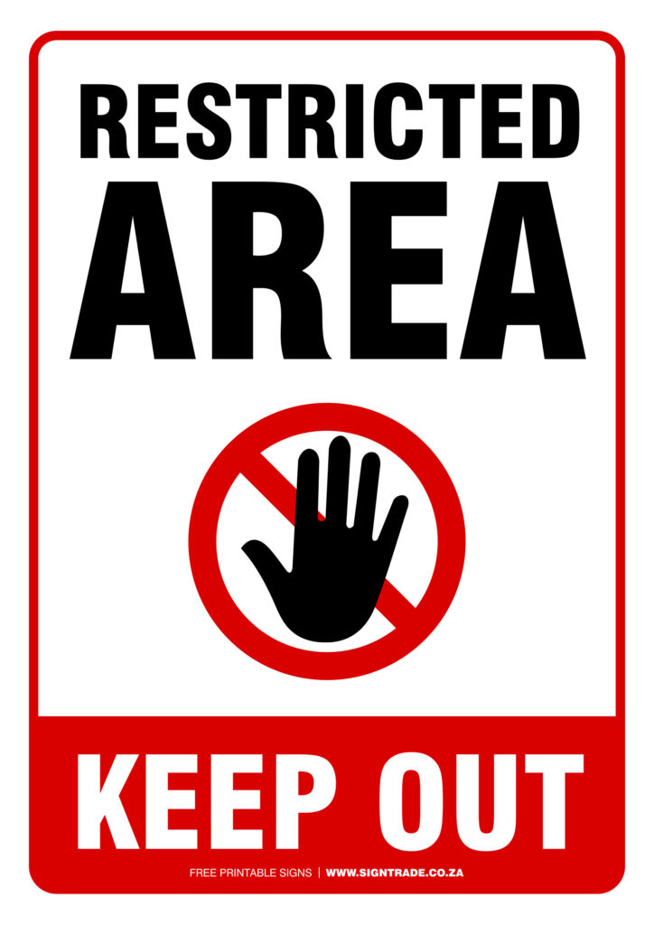 Keep Out Signs Poster Template