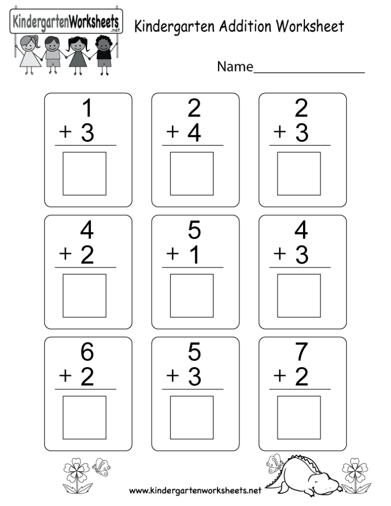 Kindergarten Addition Worksheet Free Math Worksheet For Kids