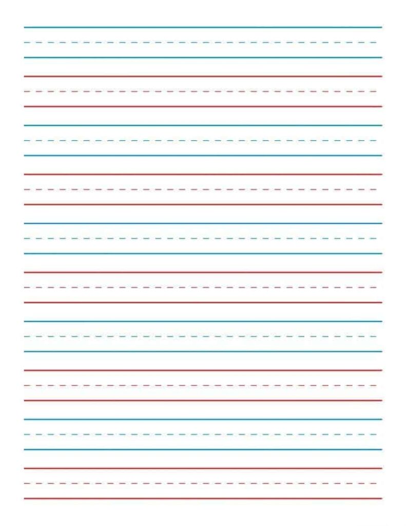 Kindergarten Lined Paper Free Printable Troubleshooting Motherhood