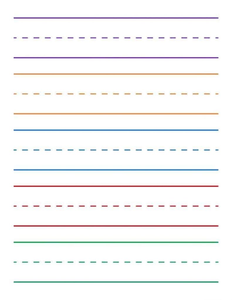 Kindergarten Lined Paper Free Printable Troubleshooting Motherhood