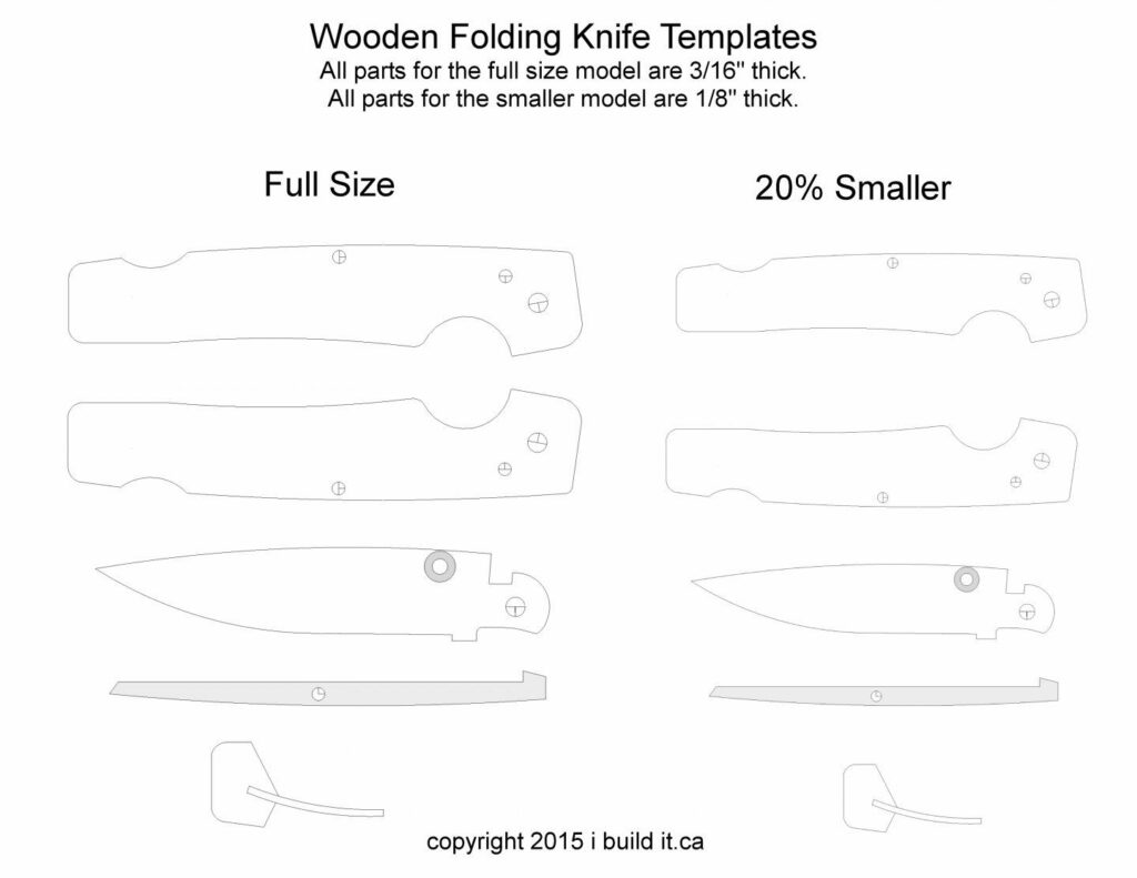 Knife Template Knife Patterns Folding Knives